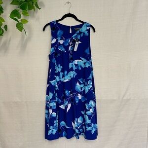 Lauren Ralph Lauren Blue Sleeveless Scoop Neck Sundress